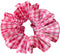 Maven Ruffle Scrunchie in fuschia pink gingham