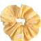 Maven Ruffle Scrunchie - yellow & white gingham