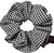 Maven Ruffle Scrunchie - black & white gingham