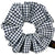 Maven Ruffle Scrunchie - black & white gingham