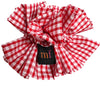 Maven Ruffle Scrunchie - red & white gingham