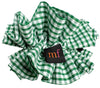 Maven Ruffle Scrunchie - green & white gingham