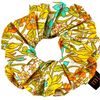 Maven Ruffle Scrunchie - mustard multi-coloured floral