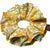 Maven Ruffle Scrunchie - mustard multi-coloured floral