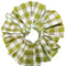 Maven Ruffle Scrunchie - sage green & white gingham