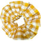 Maven Ruffle Scrunchie - mustard yellow & white gingham