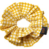 Maven Ruffle Scrunchie - yellow & white gingham