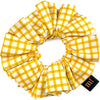 Maven Ruffle Scrunchie - yellow check