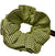 Maven Ruffle Scrunchie - green, black, pistaschio coloured gingham