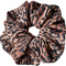 Oversized scrunchie, brown animal print
