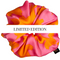 Pink & orange silk oversized scrunchie