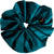 Soft velvet oversized scrunchie in deep teal