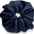 Soft velvet oversized scrunchie in dark navy