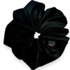 Soft velvet oversized scrunchie in black