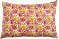 Handmade cushion cover - Pink & Yellow hand-blocked print
