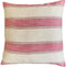 Handmade cushion - pink, cream and grey striped
