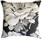 Handmade cushion - grey floral monochrome