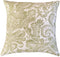 Handmade cushion - sage thistles motif and stripes