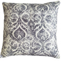 Handmade cushion - grey and white motif