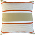 Handmade cushion - White & Copper Stripe