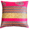 Handmade cushion cover - Pink & Orange Hand-blocked Print (style 2)