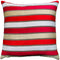 Handmade cushion - Red & Beige Cotton Velvet