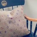 Handmade cushion - woven diamond tapestry