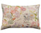 Printed linen cushion cover, with floral design