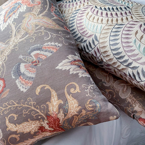 Handmade cushion - Elegant Floral Linen