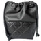 Le Sac washbag in black matt & quilted faux leather