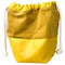 Le Sac bucket wash bag in genuine yellow suede leather and leather