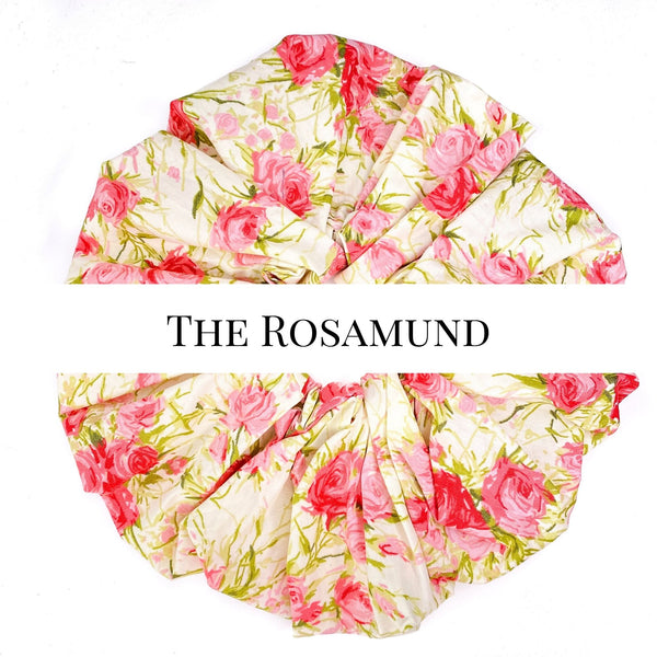 Oversized scrunchie, pink, floral
