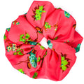 Oversized scrunchie, coral, floral