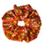 Oversized scrunchie, red, floral