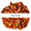 Oversized scrunchie, red, floral