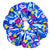 Oversized scrunchie, blue, floral