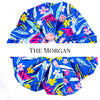 Oversized scrunchie, blue, floral