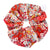 Oversized scrunchie, red, floral