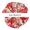 Oversized scrunchie, red, floral