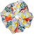 Oversized scrunchie, blue, floral