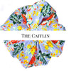 Oversized scrunchie, blue, floral