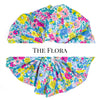 Oversized scrunchie, blue, floral