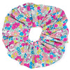 Oversized scrunchie, pink, floral