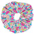 Oversized scrunchie, pink, floral
