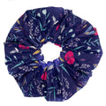 Oversized scrunchie, navy, floral