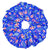 Oversized scrunchie, blue, floral