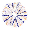 Oversized scrunchie, white, geometric