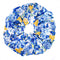 Oversized scrunchie, blue, floral
