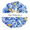 Oversized scrunchie, blue, floral