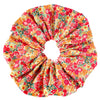 Oversized scrunchie, red, yellow, floral